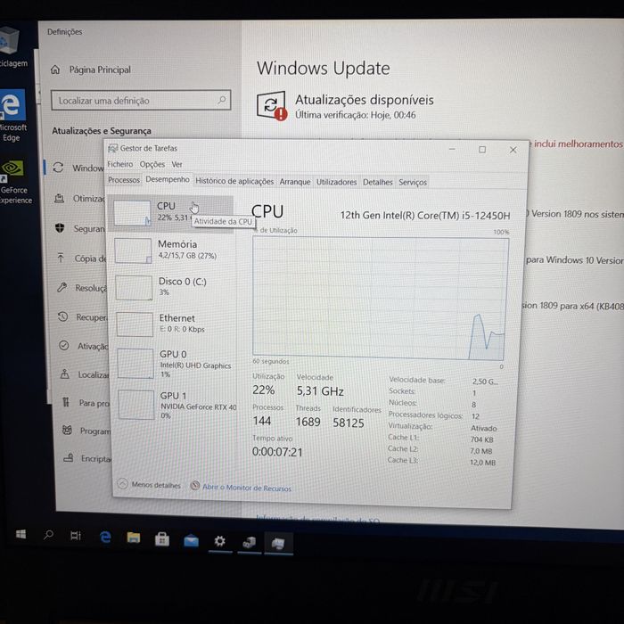 Portátil Gaming MSI i5‑12450H + RTX4060 | 144Hz