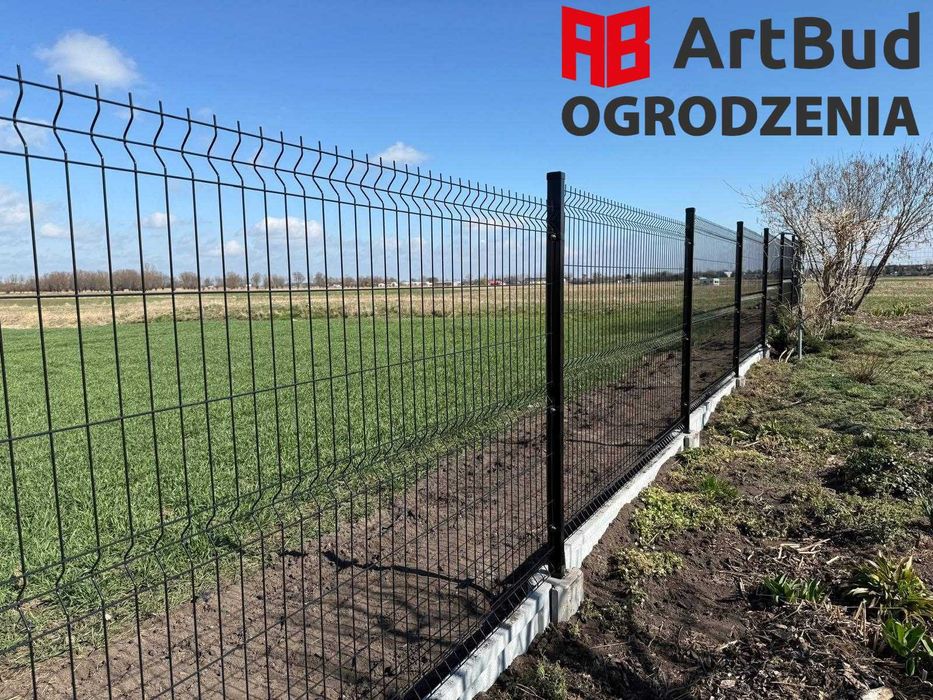 Ogrodzenie panelowe 3D Kościerzyna 1530 fi 4 grafit RAL 7016 - 1 mb