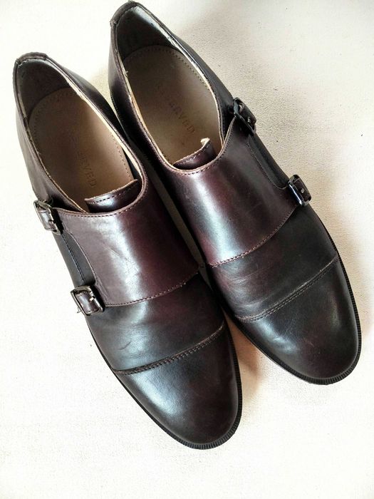 Reserved brązowe półbuty, monki, buty ze skóry naturalnej 43
