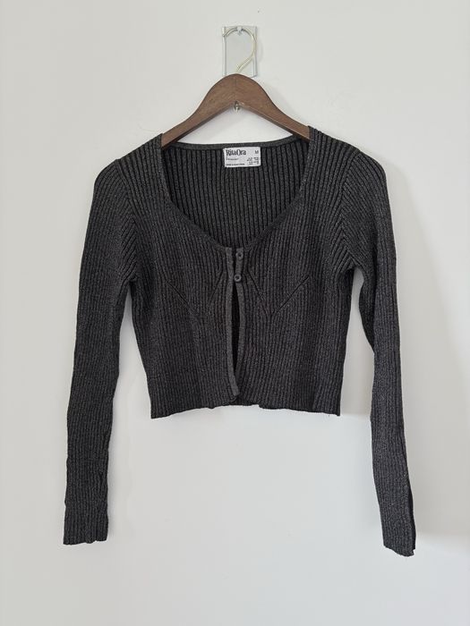 brokatowy sweter crop primark x rita ora M bez wad
