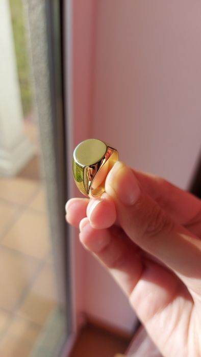 Anel homem signet dourado NOVO (2 tamanhos disponíveis)
