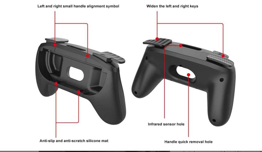 2sztuki lewy-prawy uchwyt ręczny pasujący do kontrolera do Switch 2 kontrolera Joy Con