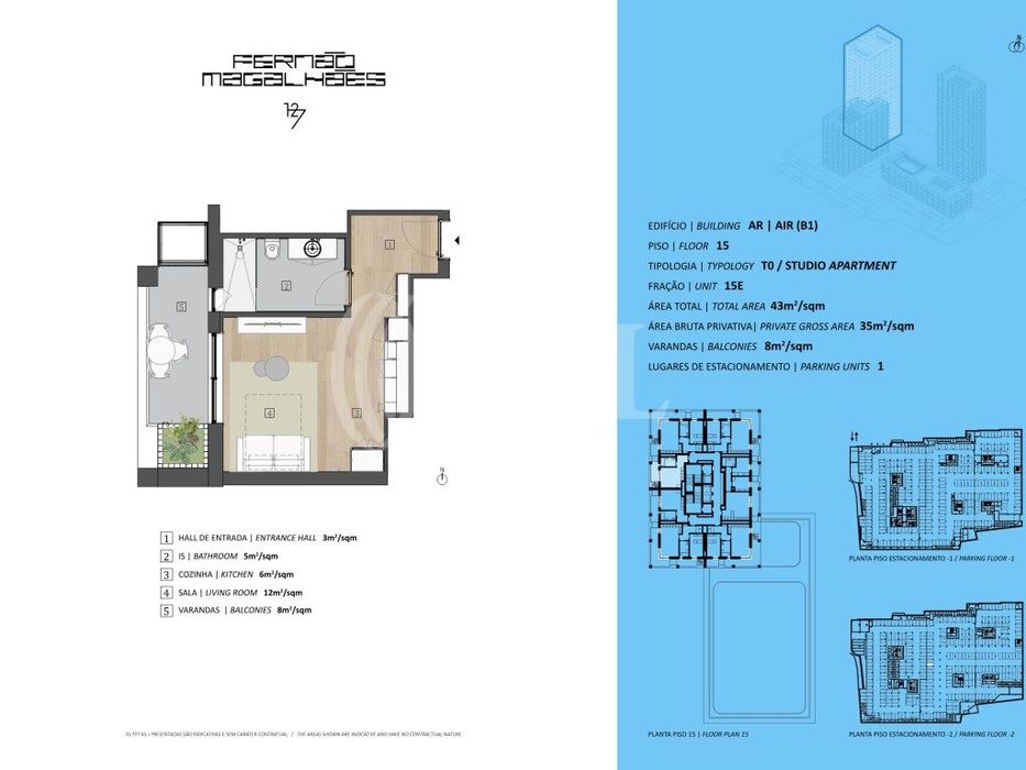 Apartamento T0 no Fernão Magalhães 127, Porto