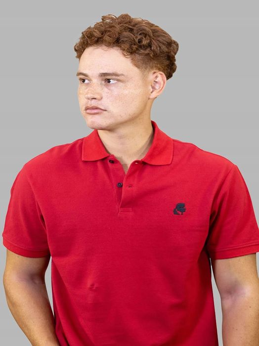 Karl lagerfeld t-shirt męski z bawełną z logo czerwony m u5a