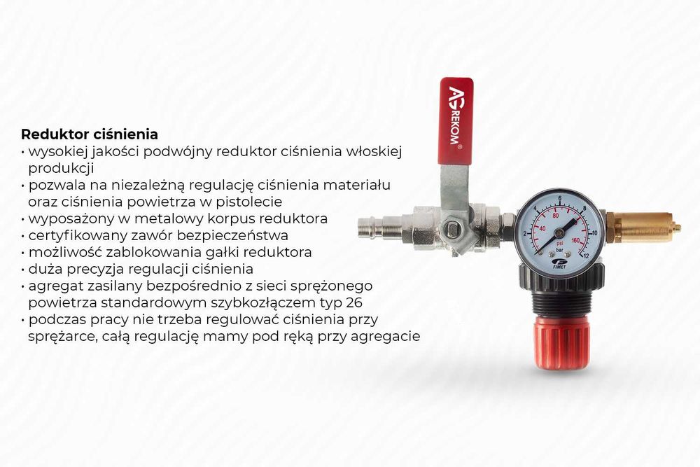 Bielarka do wapna i oprysków silnik palety kosze noże koncówki tynk