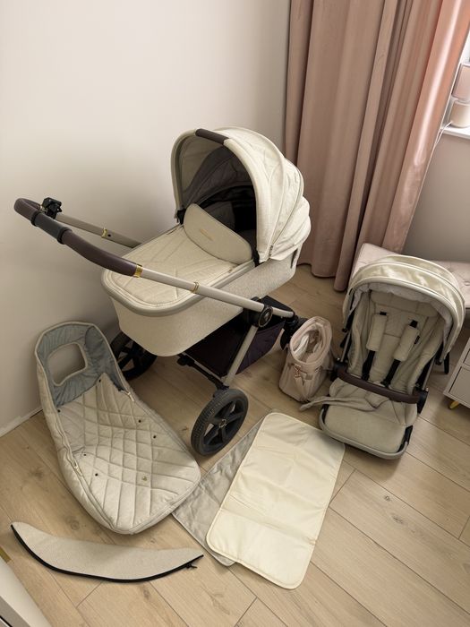 Venicci upline 2w1 gondola i spacerowka caly komplet + baza i fotelik samochodowy