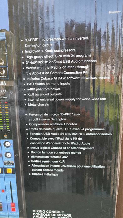 Yamaha MG12XU mikser analogowy USB efekty SPX D-PRE