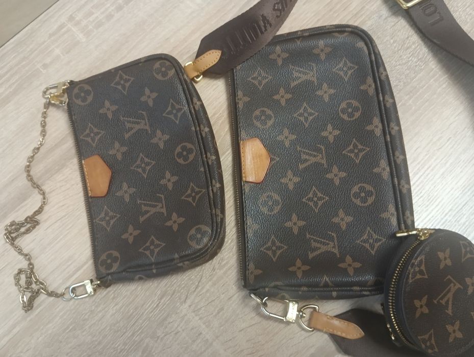 Сумка - трансформер "3в1"Louis Vuitton Multi Pochette bag з монограмою