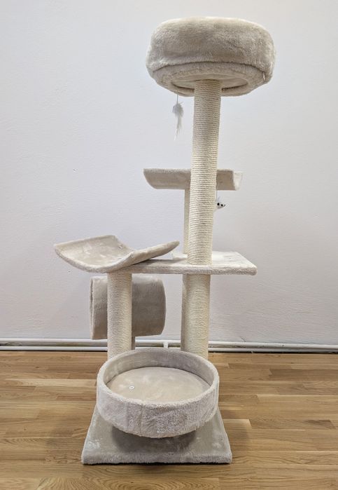 Penelope Drapak dla Kota Beżowy 55x40x116cm Średniej Wielkości