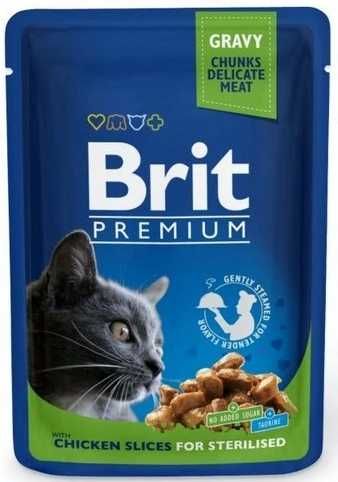 Brit 4 pyszne smaki!!! mokra karma dla kota 20 x 100g 2kg!!