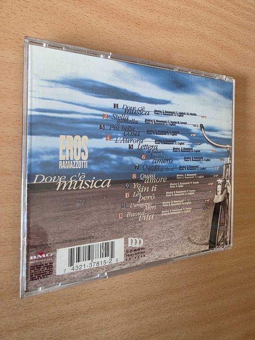 CD de música "Dove c'è Musica" de Eros Ramazzotti.
