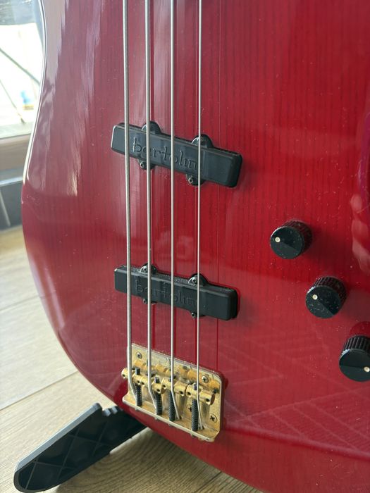 Gitara basowa Moon JB-4 / JB-175 Custom (P.G.M. Japan) – Ebony, Bartolini