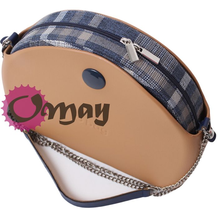 Beżowa Krata organizer do OBAG MOON LIGHT granatowy 2 kieszenie OMAY