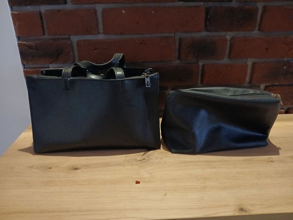 Torebka czarna ćwieki dżety Nobo kosmetyczka gratis