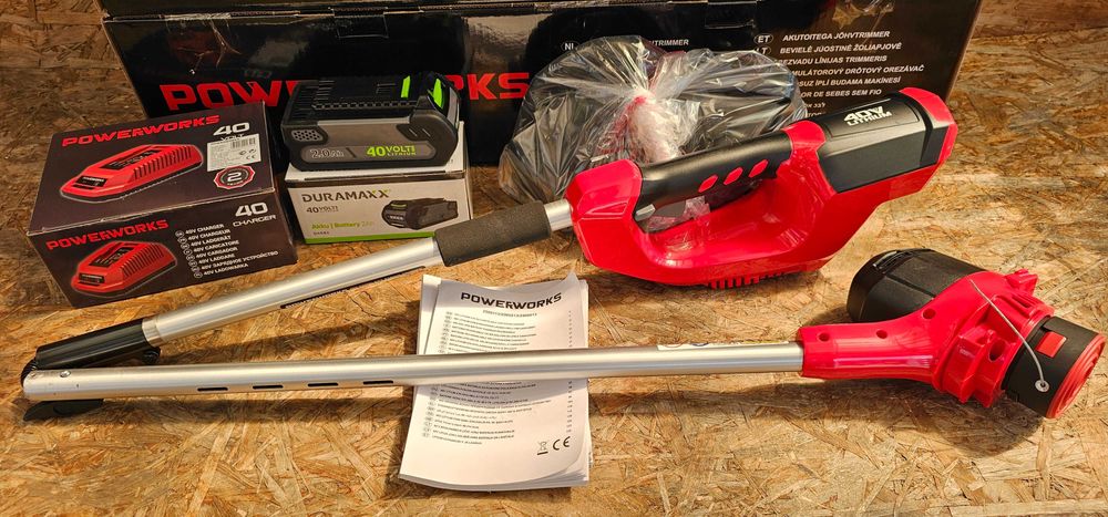 Podkaszarka Akumulatorowa POWERWORKS P40LT, 40V, bateria, ładowarka