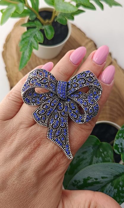 Nowa bardzo duża broszka elegancka kokarda plus gratis