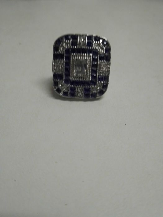 Anel prateado tamanho 18