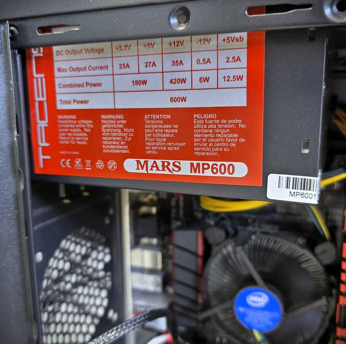 PC Mars Tacens, Intel i5-4460 3.20GHz+16GB RAM+2GB NVIDIA Gforce GTX 750 Ti