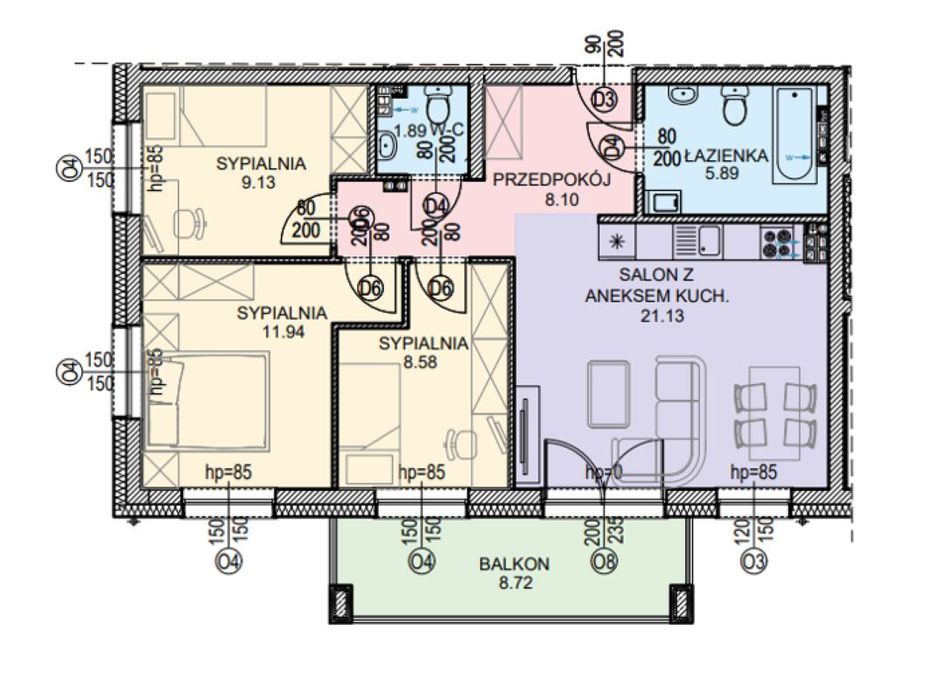 4 pokoje, duży balkon i spokojna okolica – miejsce dla rodziny - Widok 4