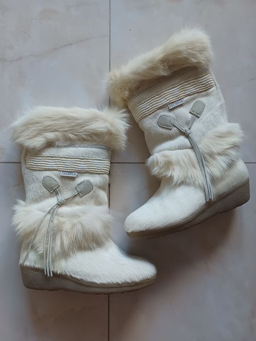 Buty Tecnica z naturalnego futra na wełnie 38/salon 1490 zł