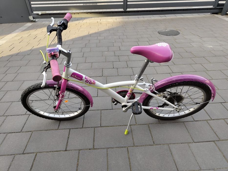 Btwin 20 cali biało - różowy