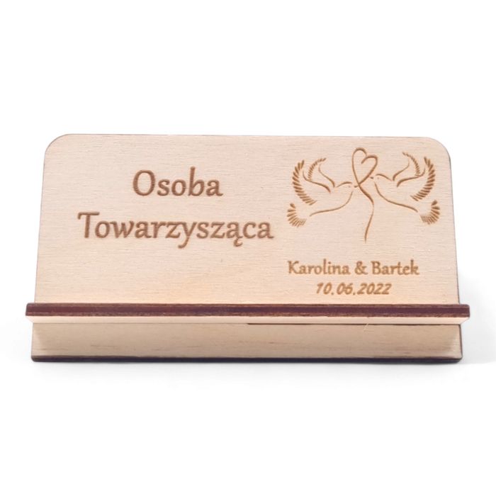 Drewniane winietki stojące Personalizowane - wzory do wyboru