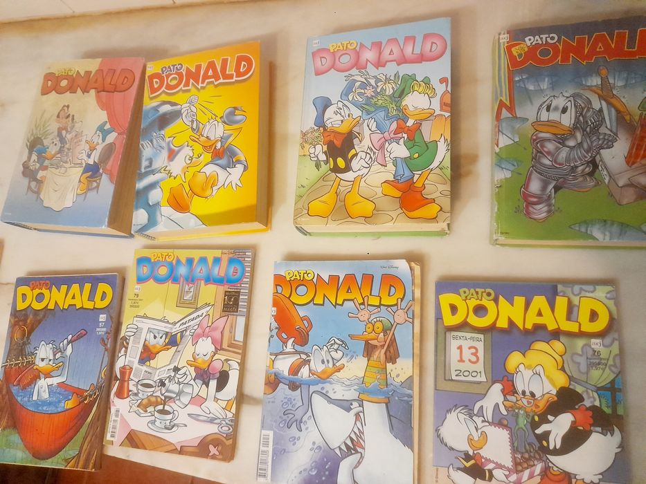 Conjunto de 9 Livros de Banda Desenhada Disney Pato Donald