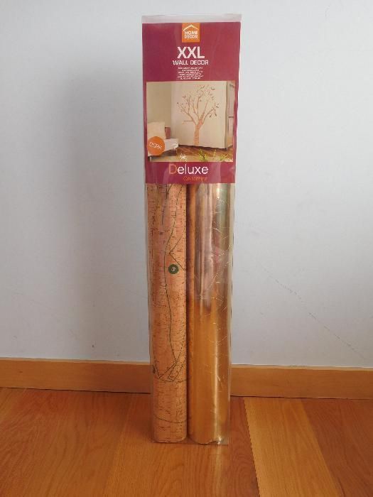 Vinil Decorativo Árvore de cortiça com folhas douradas NOVO