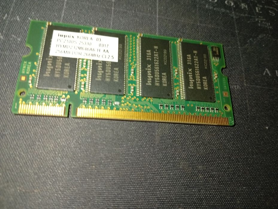 Memória RAM 256 MB DDR sodimm