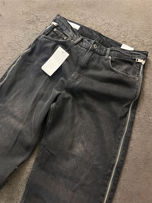 Zara zip flared jeans