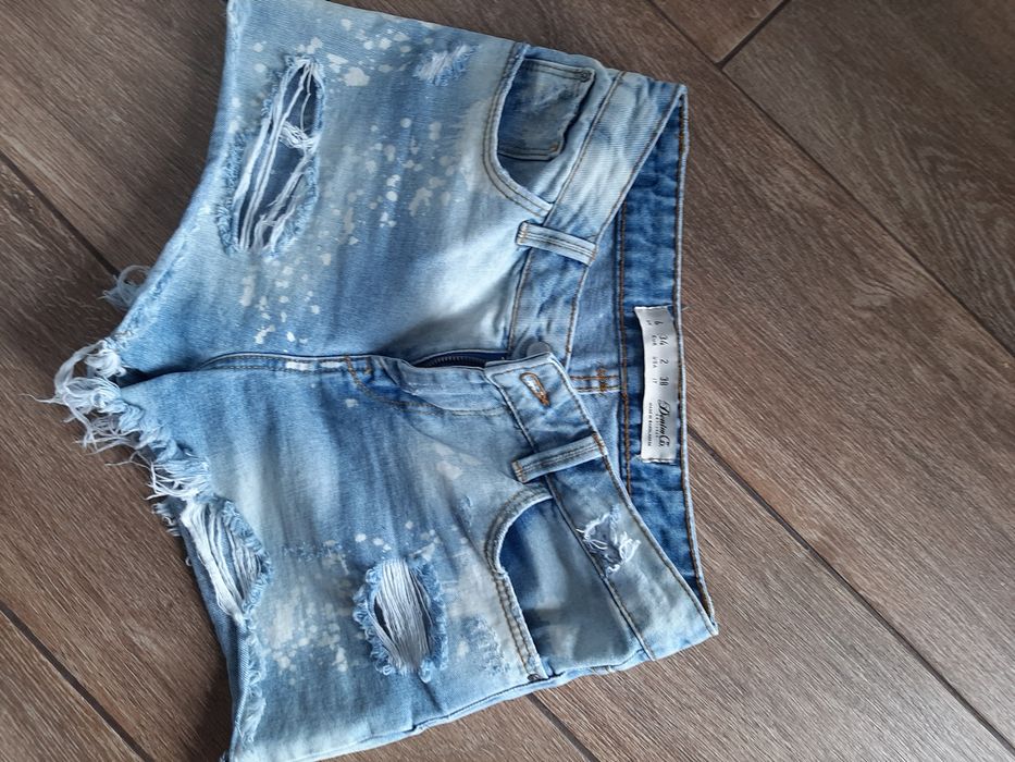 DENIM CO krótkie spodenki damskie modne jeansowe 34