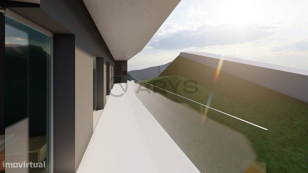 Apartamento em Ferreiros, Varanda com Churrasqueira