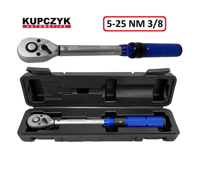 Klucz dynamometryczny 3/8 z blokadą 5-25 Nm Kupczyk