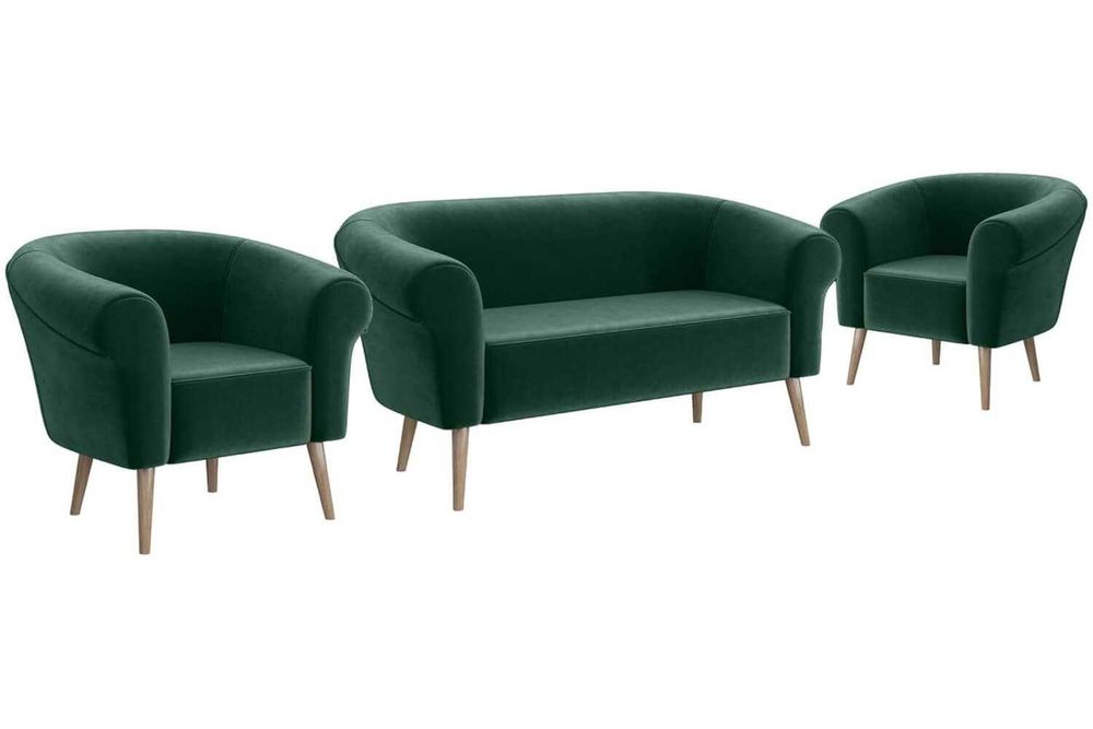 Sofa tapicerowana dwuosobowa do salonu na nóżkach skandynawska ESPER