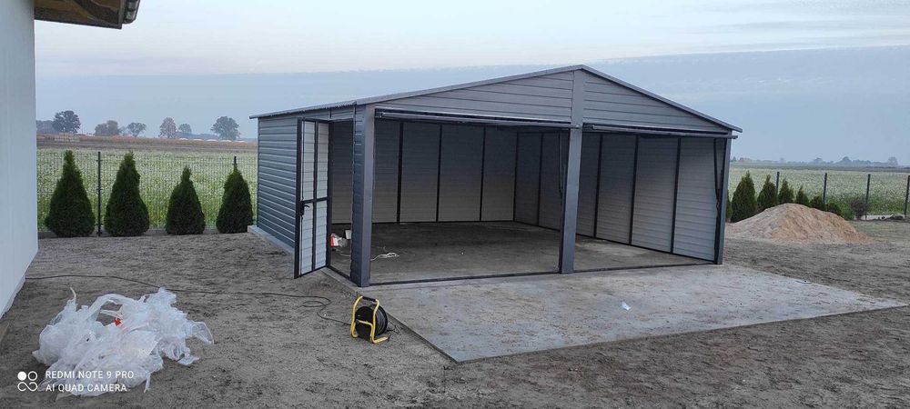 Blaszak, GARAŻ blaszany 6x5, Wiata na auto -  PROMOCJA