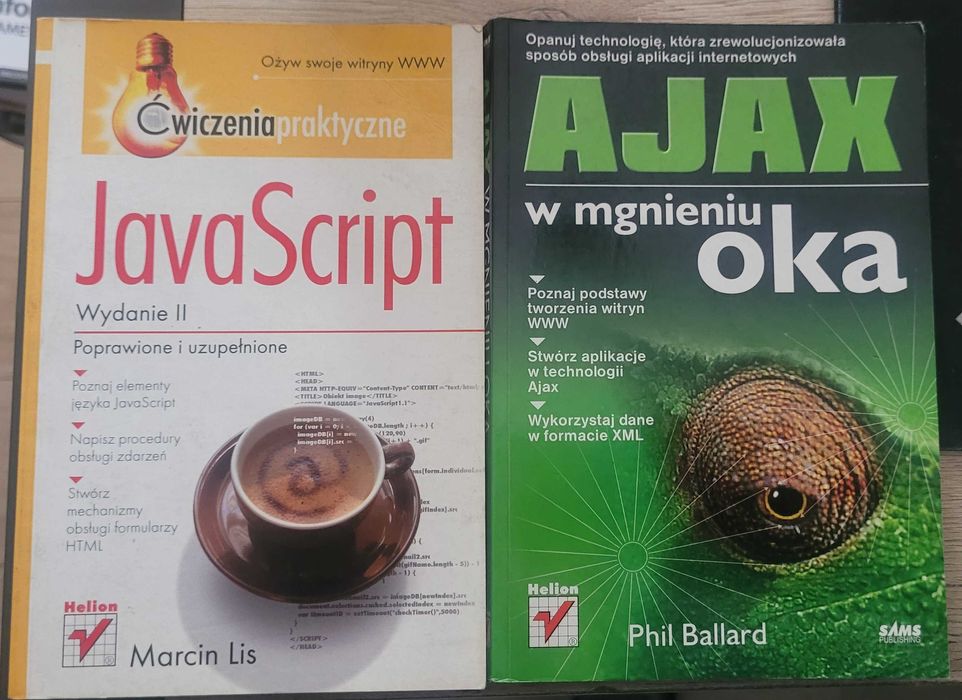 Programowanie JavaScript: JS, node, jQuery, Angular, Vue, AJAX(12szt.)