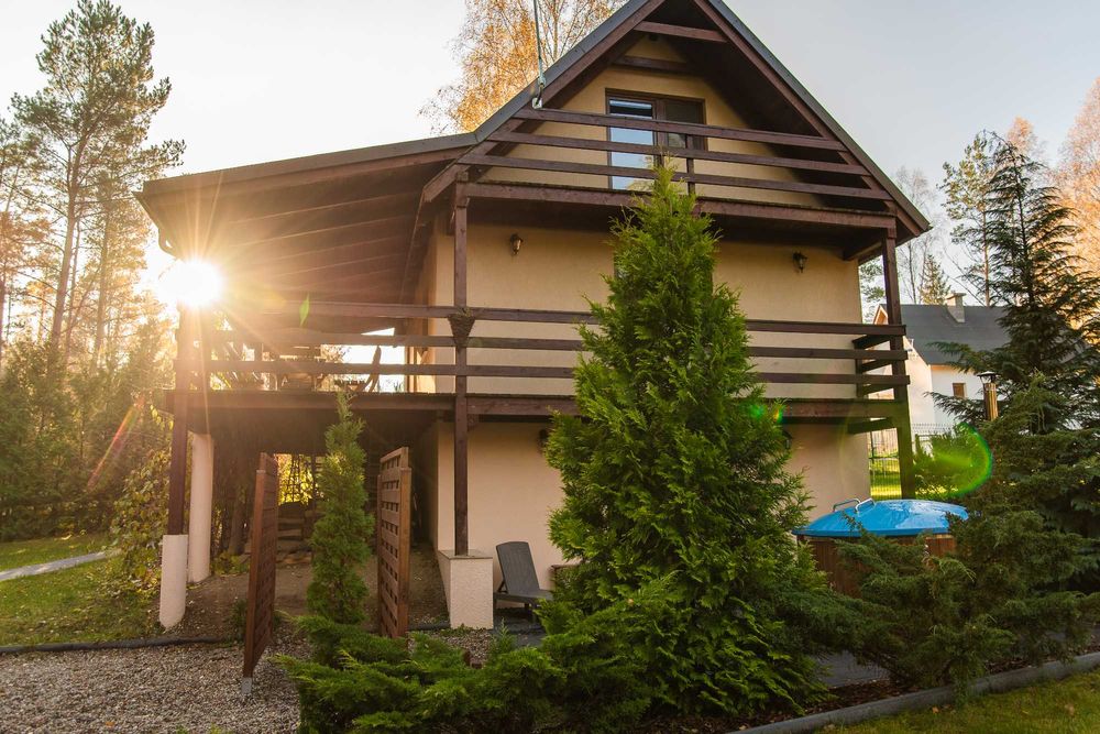Domek na Kaszubach z ,sauną, banią ruską i basenem.