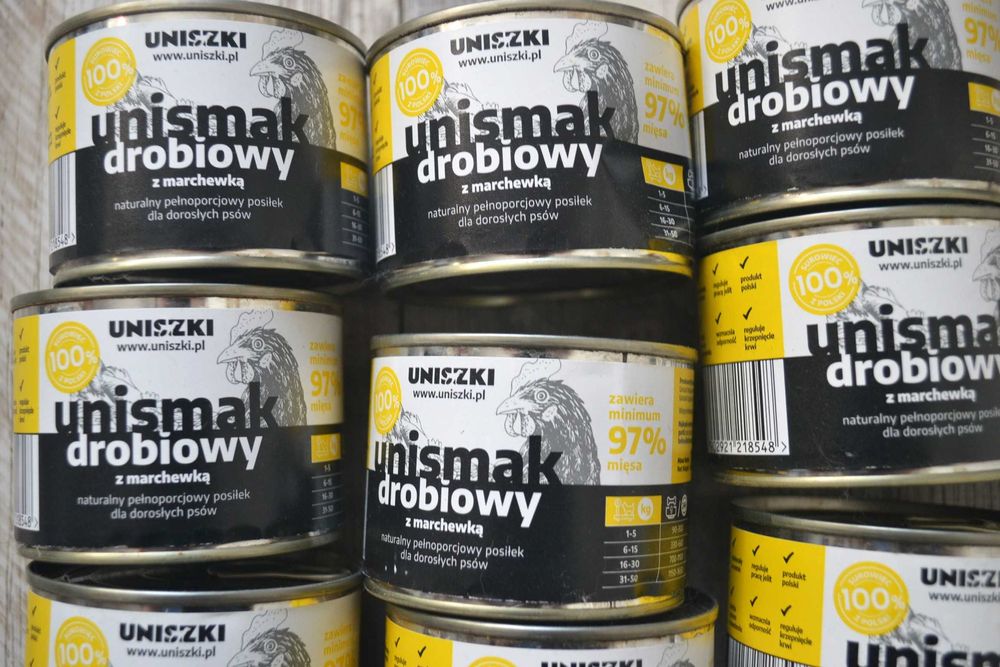 Karma dla psa Uniszki 9x200g puszki karmy ZESTAW
