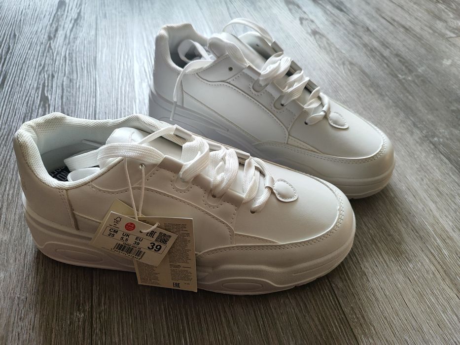 NOWE Sneakersy Damskie CROPP Białe