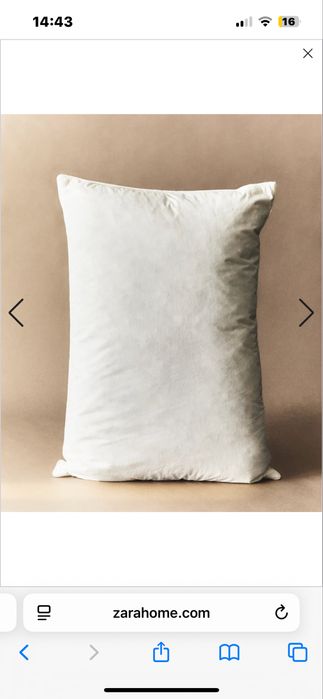 Almofadas de penas Zara Home - novas