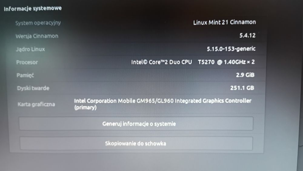 Laptop HP Compaq 6720s 3GB RAM  C2D T5270. 250GB SSD