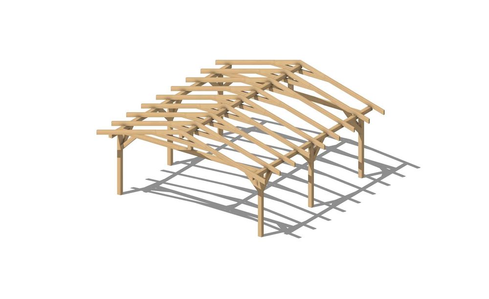 Wiata drewniana 6x6 m – gotowy zestaw do samodzielnego montażu