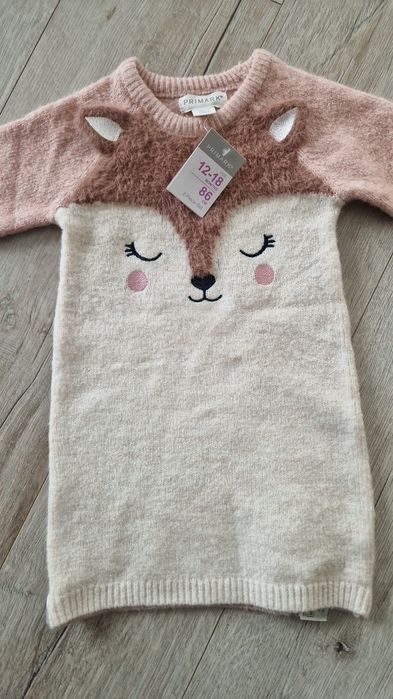 Nowa tunika bluzka lisek primark 12-18 miesiecy,  86 cm