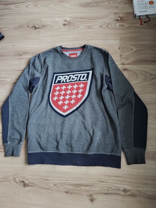 PROSTO bluza męska szara crewneck streetwear klasyk