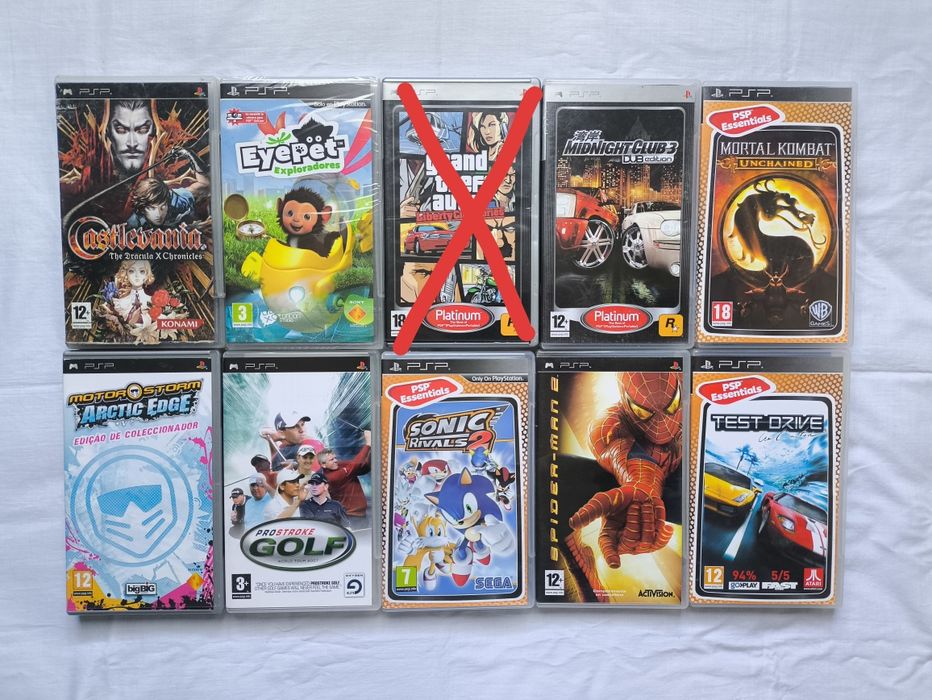 Vários Jogos PlayStation Portable (PSP)