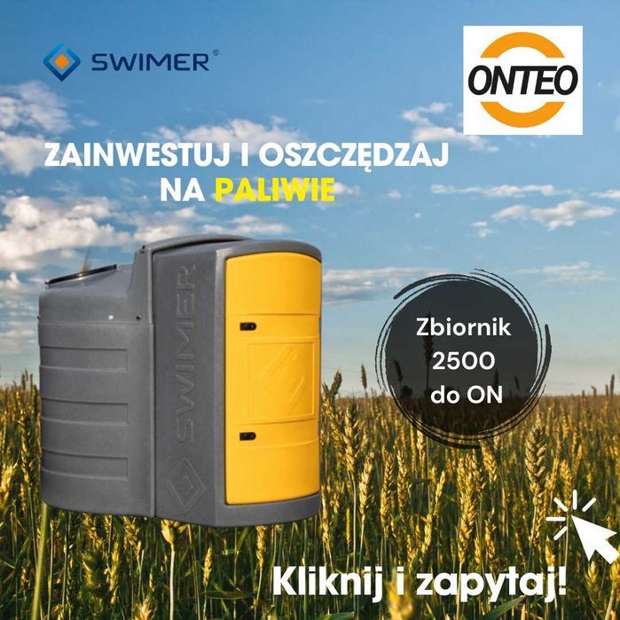 zbiornik do oleju napędowego SWIMER 2500 litrów z dużą szafą !