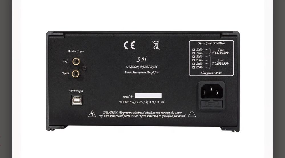 Wzmacniacz słuchawkowy lampowy Unison  Research SH