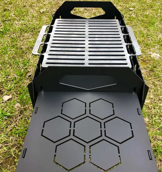 Мангал разборной 3 мм с решеткой 2 в 1