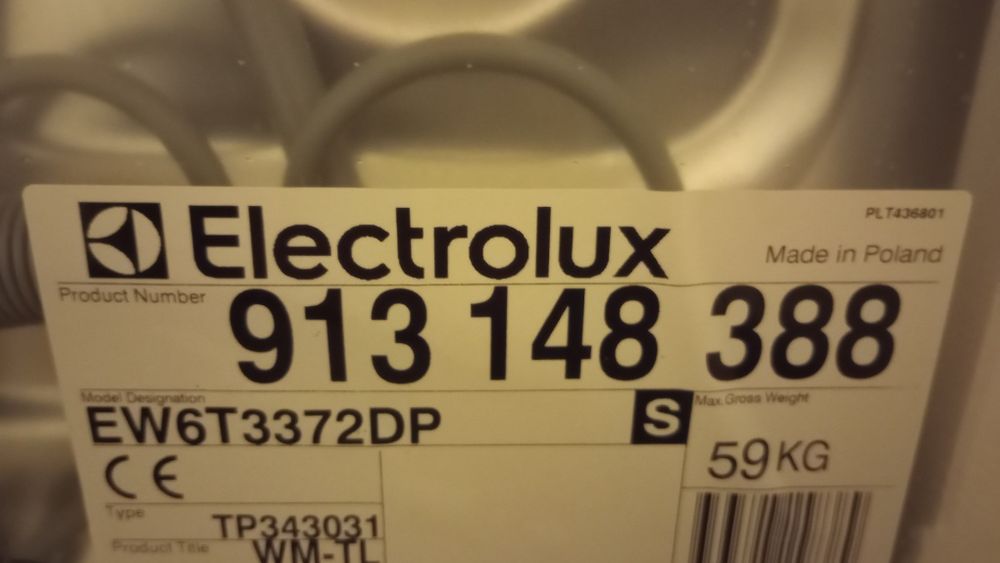 Nowa pralka Electrolux  EW6T3372DP