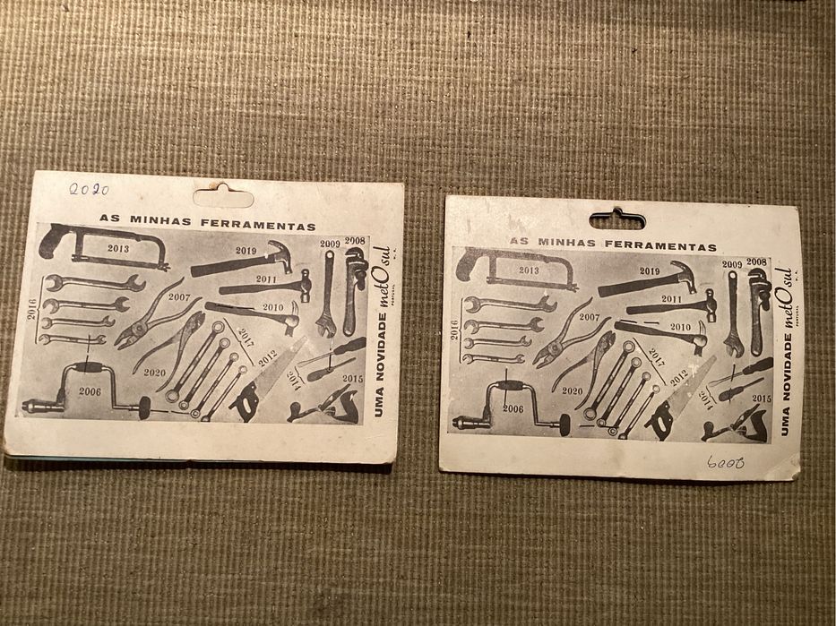 Brinquedo português antigo. 2x METOSUL - OSUL As Minhas Ferramentas.